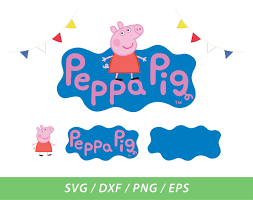 Peppa Pig Logo Svg Dxf Png Eps Instant Download By Studiio On Etsy Pig Logo Eps Png