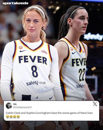 Sophie Cunningham and Caitlin Clark had one of the TOUGHEST NIGHTS of their  careers tonight 😢