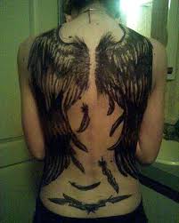 Black Wing Tattoo Melek Kanadi Dovmeleri Melek Dovmesi Tasarimlari Sirt Dovmeleri