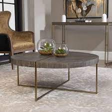 Perfect size and shape for my large sectional measuring 19 h x 42 l x 42 w, it's perfectly proportioned to host living room essentials while still. Uttermost Taja 42 W Washed Dark Walnut Round Coffee Table 78d65 Lamps Plus