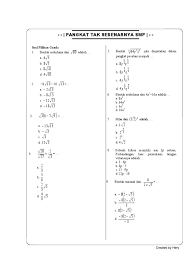 #matematika #eksponensial #perpangkatan #pangkat #pangkattaksebenarnya #eksponen #persamaan #kuadrat #persamaankuadrat #sma #ipa #un #sbmptn #utbk #tryout #s. Soal Matematika Smp Pangkat Tak Sebenarnya Pdf