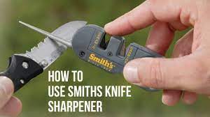 How to use a handheld knife sharpener in a manner which hold the double ring sharpener in one hand.if you are new to sharpening better rest in on the cutting board. How To Use Smiths Knife Sharpener Beginner S Guide Real Food Enthusiast