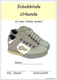 Urkunde Schuhe Binden Kindergarten Portfolio Kindergarden Tie Shoes