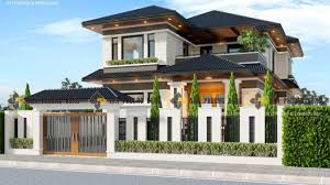 A villa is basically a house where a family can spend their time together. Two Storey Modern Villa With A Classic Design Cool House Concepts