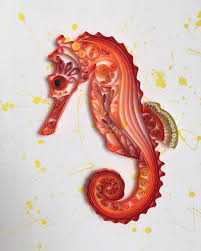 Quilling Paper Art Paperquilling Seahorse Zentangle Design Paperart Quilling Animals Quilled Paper Art Quilling Art