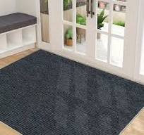 Schwerlast Rutschfeste Saugfähige Fußmatte - Maschinenwaschbare Flachprofil  Schmutzfänger mit Naturgummibasis, 100% Polyester Innen-/Außenmatte für  Eingangsbereich, Terrasse, Küche, Haustür, ...