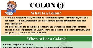 ( colon ) on computers with windows operating system: Colon When To Use A Colon With Colon Punctuation Rules 7esl