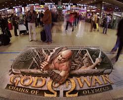 God Of War Pavement Art Gallery 4 Kurt Wenner Master Artist Architect And Street Painter Pavement Art Street Painter Street Art Illusions