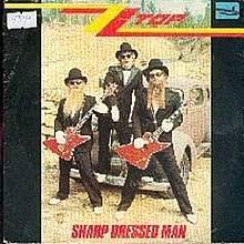 With billy gibbons, dusty hill, frank beard, zz top. Sharp Dressed Man Wikipedia