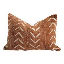 Boysum 18x18 inches authentic african mudcloth decor throw pillows cover with brown faux leather for couch sofa bedroom farmhouse ticking decor pillowcase 4.5 out of 5 stars 14 $11.99 $ 11. Vintage African Mud Cloth Pillow In Dark Rust Brown Color African Mudcloth Pillow Rust Throw Pillows Mud Cloth