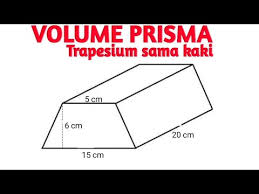 Selain mengetahui cara menghitung luas dan keliling trapesium, anda juga perlu memahami tentang rumus volume dari prisma trapesium. Volume Prisma Youtube