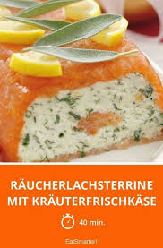 Raucherlachsterrine Mit Krauterfrischkase Rezept Geraucherter Lachs Meeresfruchte Rezepte Lachs