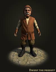Dwarf Peasant Human Character 3d Model Narnia Costumes Character Peasant
