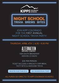 Named by spanish explorers for one its main rivers, colorado is the land of crystal blue skies, 14,000 foot mountain peaks, and powdery snow. Kipp Colorado Night School Trivia Party Kipp Colorado Schools