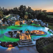 Top 60 Best Pool Lighting Ideas Underwater Led Illumination Dream Backyard Pool Cool Pools Pool Waterfall