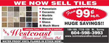 Tiles From 99 Sq Ft At S S Westcoast Floors Floors Home Garden Coupons Mission Bc Couponsbc Ca