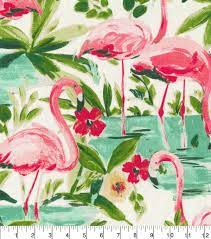 Waverly Upholstery Fabric 54 Floridian Flamingo In Bloom Joann Fabric Decor Flamingo Fabric Flamingo Decor
