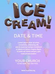 A flyer template set perfect for promoting ice cream social event. Summer Ice Cream Flyer Progressive Church Media