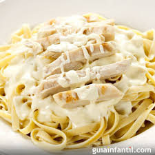 Pasta con pollo y crema. Pasta En Salsa Alfredo Con Pollo Receta Italiana