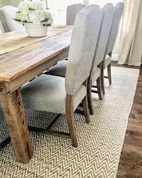 West Elm Jute Chenille Herringbone Rug Pottery Barn Ashton Non Tufted Dining Chairs I Rug Under Dining Table Pottery Barn Dining Room Pottery Barn Living Room
