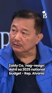 Davao del Norte Rep. Pantaleon Alvarez claims that Ako Bicol Partylist Rep.  Zaldy Co stepped down as chairman of the House Committee