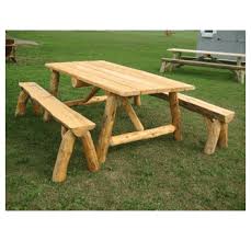 Twist Of Nature Red Pine Log Picnic Table Benches Picnic Table Picnic Table Bench Rustic Furniture