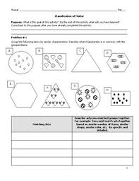Some of the worksheets for this concept are classification of matter answer key, chemistry crunch name key classification of matter, classification of matter answer key, pogil answer keys, key classification of matter work, classification of matter work, chemical bonding pogil answers key, classification. Classification Of Matter Activity Worksheets Tpt