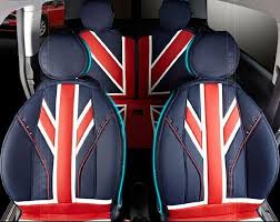 Red Union Jack Leather Four Seasons Leather Car Seat Covers For Mini Cooper S Convertible R56 Count Mini Cooper Accessories Mini Cooper Leather Car Seat Covers