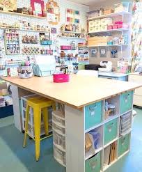 These are amazing rooms for creating crafts, sewing, quilting and more. Papeleria Craft Room Design Sewing Room Design Small Craft Rooms