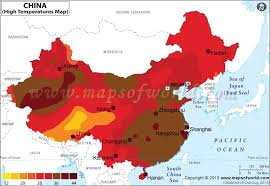 China Temperature Map