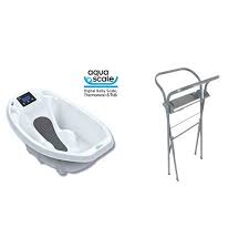 Use the scale feature to monitor your baby's weight. Aqua Scale Digital Baby Bath With Integrated Scale And Thermometer Plus Stand Buy Online In Bahamas At Bahamas Desertcart Com Productid 141360456