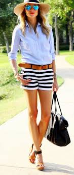 Black And White Striped Shorts Black White Striped Shorts Short Outfits Casual Clothes