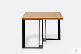 Kee post legs come four to a set and are adjustable so you have a steady table with no wobble. Oak Table With Solid Tabletop And Metal Base Snake Furniture Manufacturer