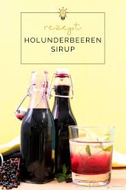 Holunderbeeren Sirup Rezept Fliederbeerensirup Fur Getranke Mehr Filizity Com Food Blog Aus Dem Rheinland Holunderbeeren Holunder Sirup