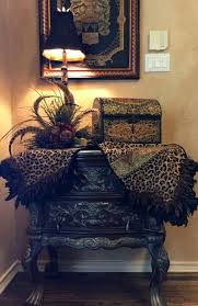 Gorgeous Leopard Print Table Runner With Feathers By Reilly Chance Collection Http Reilly Chanceliving Com Collections Ru Tuscan Decorating Home Decor Decor