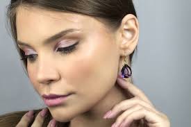 Pear Purple Earring