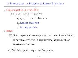 Chapter 1 Systems Of Linear Equations Ppt Video Online Download