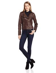 Celebrity Pink Juniors Moto Faux Leather Jacket Ide Ruching Cognac Mall Leather Jacket Faux Leather Jackets Celebrity Pink
