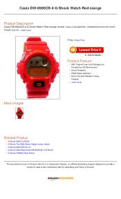 15 561 просмотр 15 тыс. Casio Dw 6900 Cb 4 G Shock Watch Red Orange