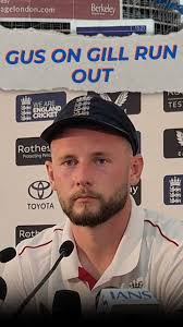 Gus Atkinson Reacts to Shubman Gill's Run Out