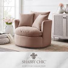 Shabby chic sofas pertaining to shabby chic sectional sofas view photo 9 of 20. Shabby Chic Saniyah Pink Linen 360 Swivel Accent Chair Walmart Com Walmart Com