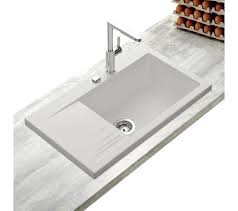 Evier Granit Blanc Kumbad Pepino 1 Bac Egouttoir Gauche Evier But