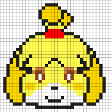 Acnl Isabelle By Raiichuu On Kandi Patterns Animal Crossing Pixel Art Grid Pony Bead Patterns