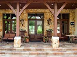 The texas hill country is certainly one of the most scenic and unique sections of texas with rolling hills, rugged terrain, forests, plains, and a diverse most of the hill country cities have their own unique heritage, attractions, and culture and offer a wide variety of fun things to see. One Of Our Texas Hill Country Front Porches Bryansmithhomes Rustic Porch Country Front Porches Hill Country Homes