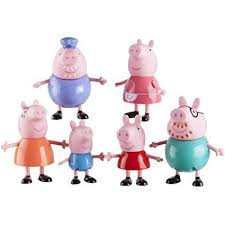 Peppa Pig Family Figures 6 Pack Includes Peppa Granny Pig Grandpa Pig Daddy Pig Mummy Pig And George Pig Family Peppa Pig Family Peppa Pig