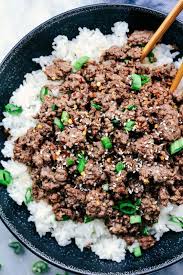 Korean Ground Beef And Rice Bowls Serve With Broccoli Asparagus Or Zucchini Rice Bowls Recipes Beef Recipes Beef Dinner