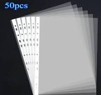 50/100pcs Clear A4 Plastic File Folders - 11-Hole 3-Ring Binder Compatible,  Durable PP Document Sleeves for Office, School * (100pcs)