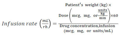A Comprehensive Formula For Calculating The Infusion Rate Of Medications Diluted With Infusion Solution Fulltext