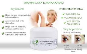 Apply small amounts of a op cream around the eyes and you will notice a visible difference. Amazon Com Simply Dana Eye Restoration Cream Vitamin K Dcx Arnica Remove Dark Circles 0 5 Oz 15g Beauty
