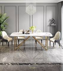 Luxury finest materials, quality, service. Light Luxury Dining Table Marble Dining Table Modern Simple Household Small Family Dining Table Chair Combination Hong Kong Styl Dining Room Sets Aliexpress